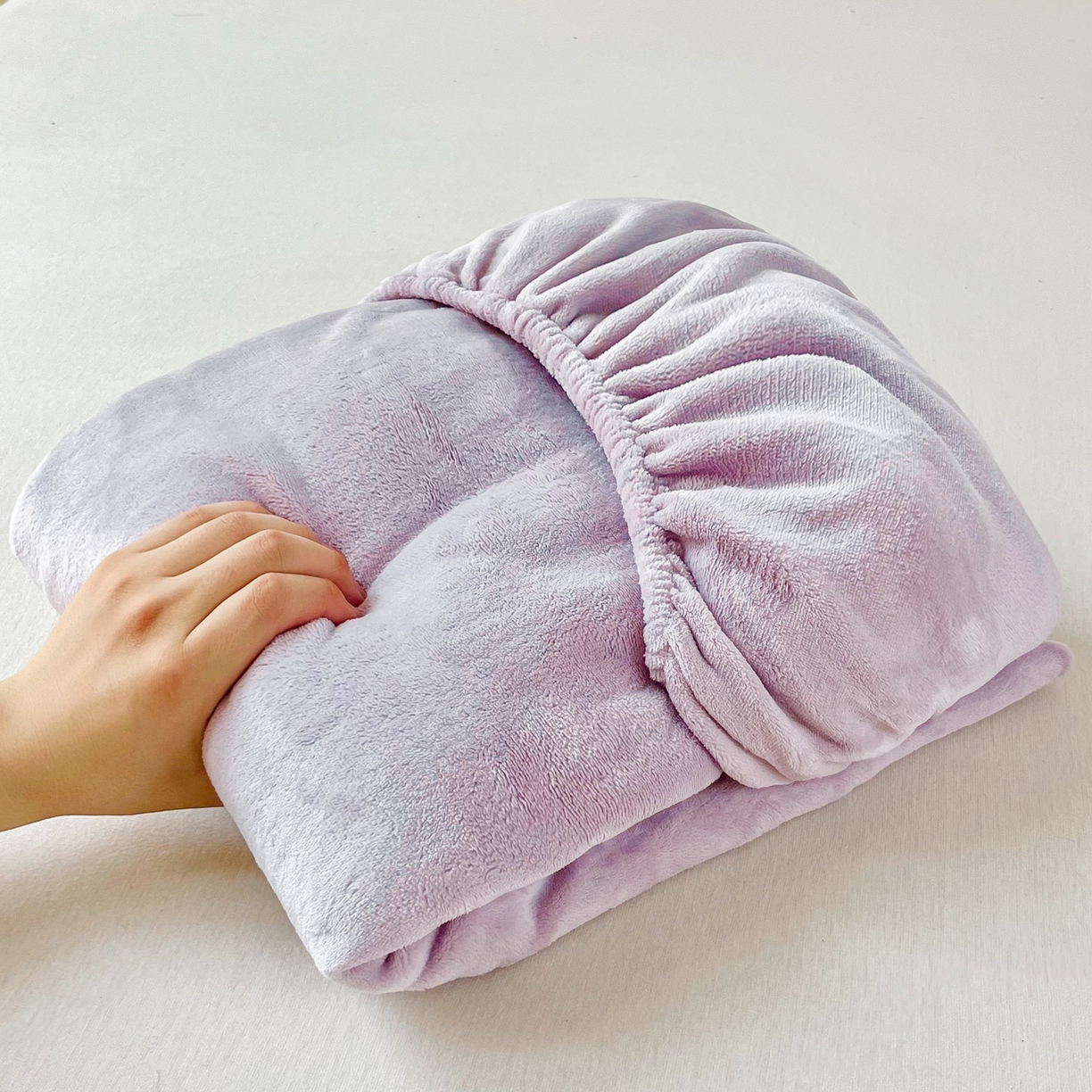 91家纺网 家纺一手货源 找家纺 恬澳家纺 2025新款200g高克重牛奶绒床笠单品床笠单件单床笠 暖阳-芋泥紫