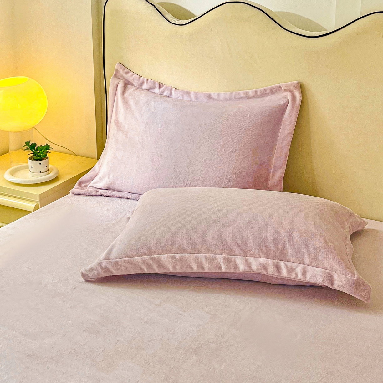 91家纺网 家纺一手货源 找家纺 恬澳家纺 2025新款200g高克重牛奶绒床笠单品床笠单件单床笠 暖阳-芋泥紫