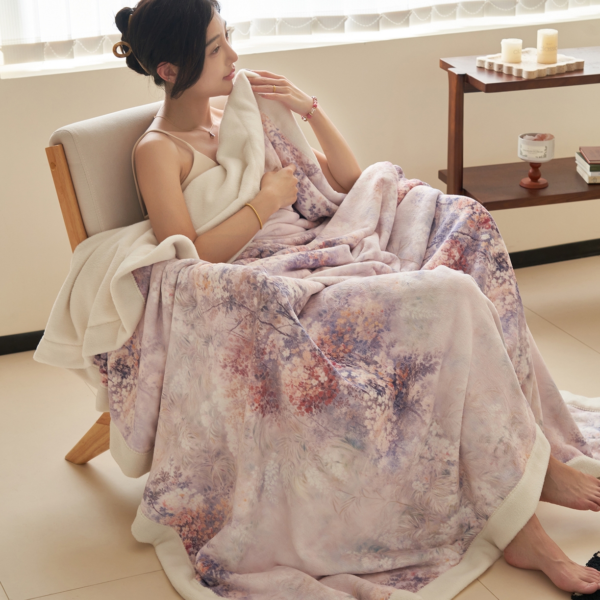 91家纺网 家纺一手货源 找家纺 （总）寐绸家纺 2025新款牛奶绒数码印花毛毯