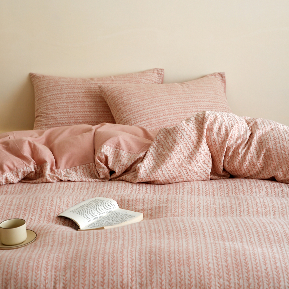 91家纺网 家纺一手货源 找家纺 （总）沐白家居 2025新款色织全棉提花四件套