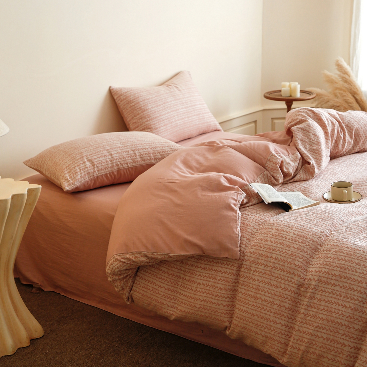 91家纺网 家纺一手货源 找家纺 （总）沐白家居 2025新款色织全棉提花四件套