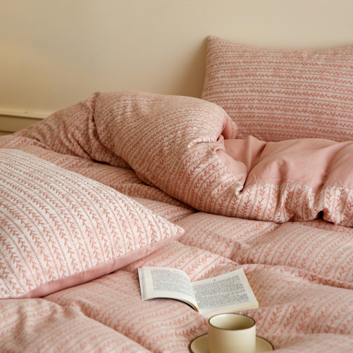 91家纺网 家纺一手货源 找家纺 （总）沐白家居 2025新款色织全棉提花四件套