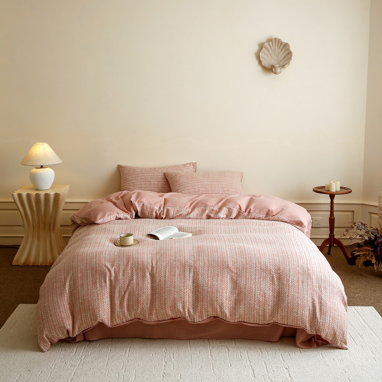 91家纺网 家纺一手货源 找家纺 （总）沐白家居 2025新款色织全棉提花四件套