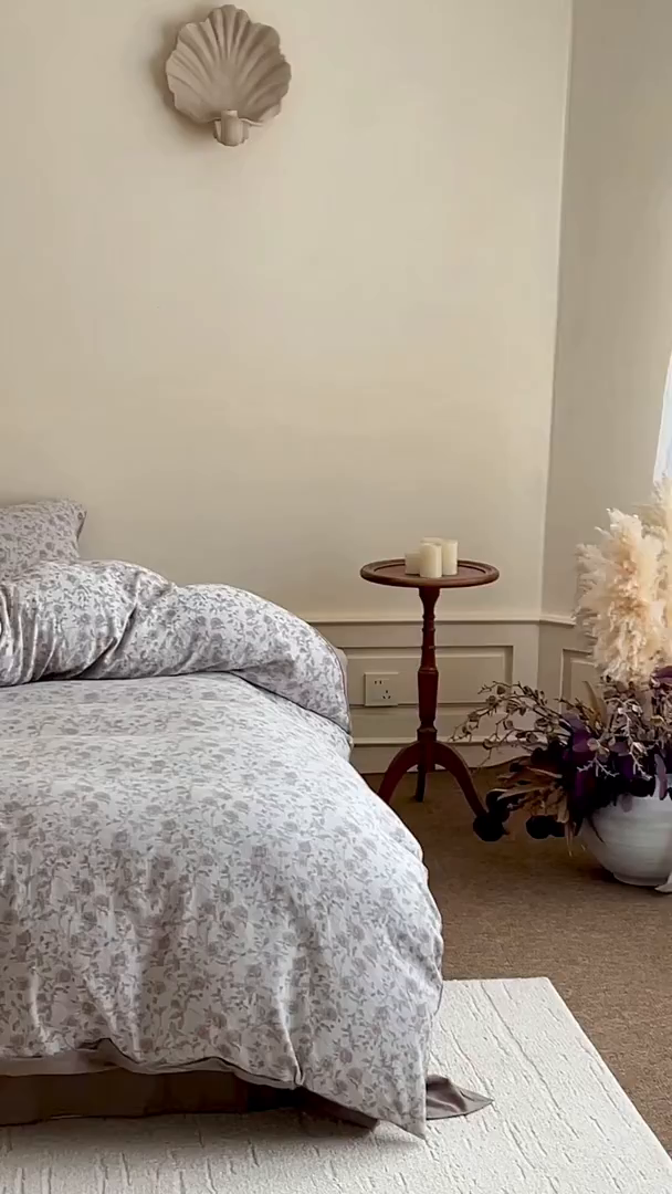 91家纺网 家纺一手货源 找家纺 沐白家居 2025新款色织全棉提花四件套 苏黎玫瑰-浅驼