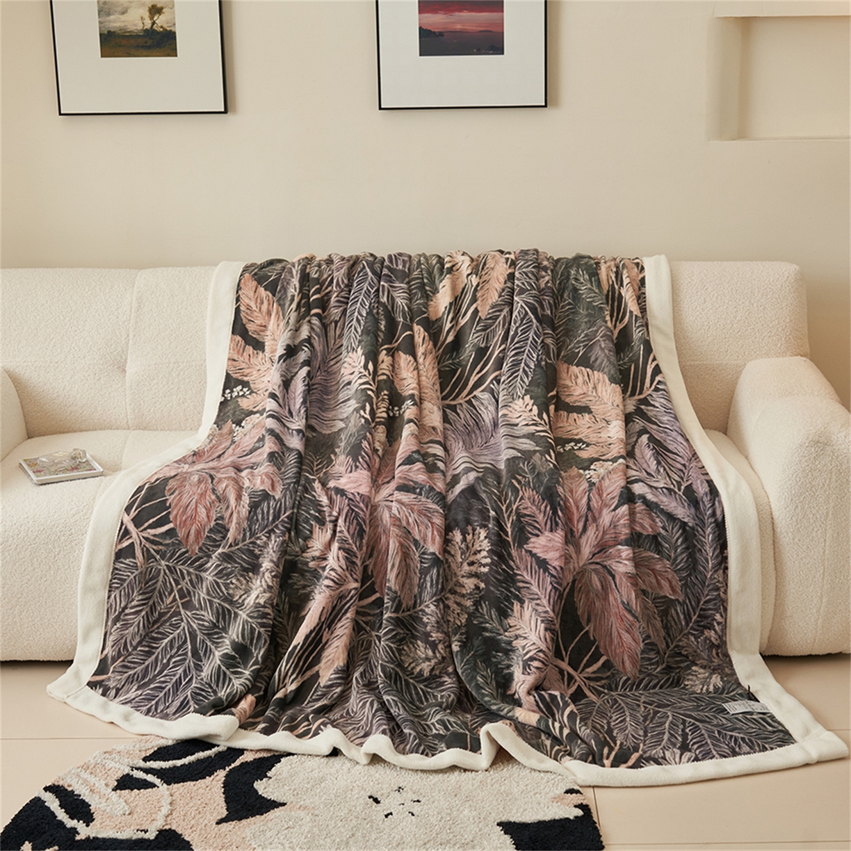 91家纺网 家纺一手货源 找家纺 寐绸家纺 2025新款牛奶绒数码印花毛毯 数码毛毯-梦境