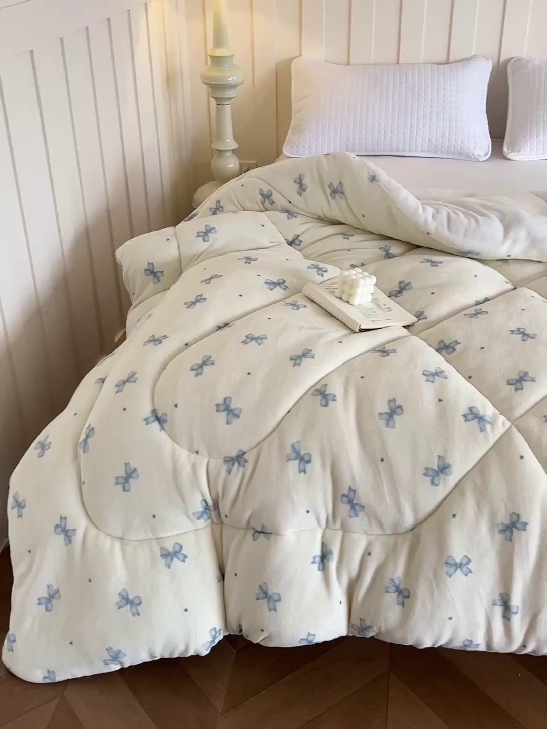 91家纺网 家纺一手货源 找家纺 铺尚美家纺 2025新款牛奶绒羊羔绒印花清新款冬被子被芯 梦幻