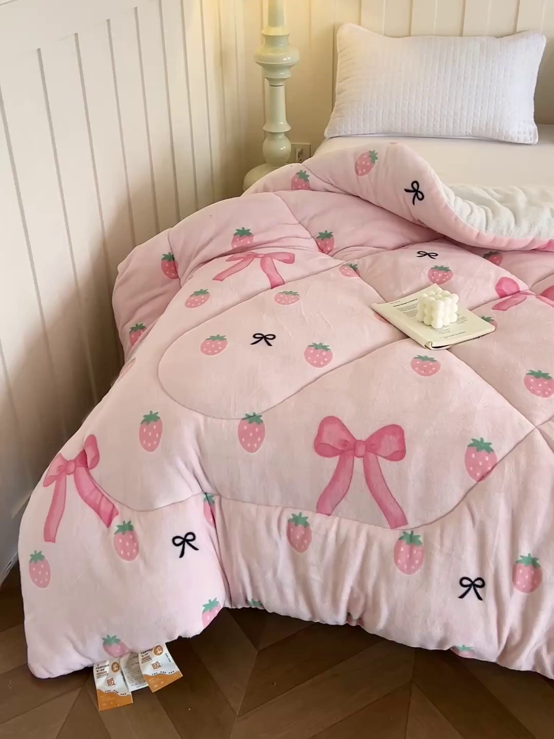 91家纺网 家纺一手货源 找家纺 （总）铺尚美家纺 2025新款牛奶绒羊羔绒印花清新款冬被子被芯