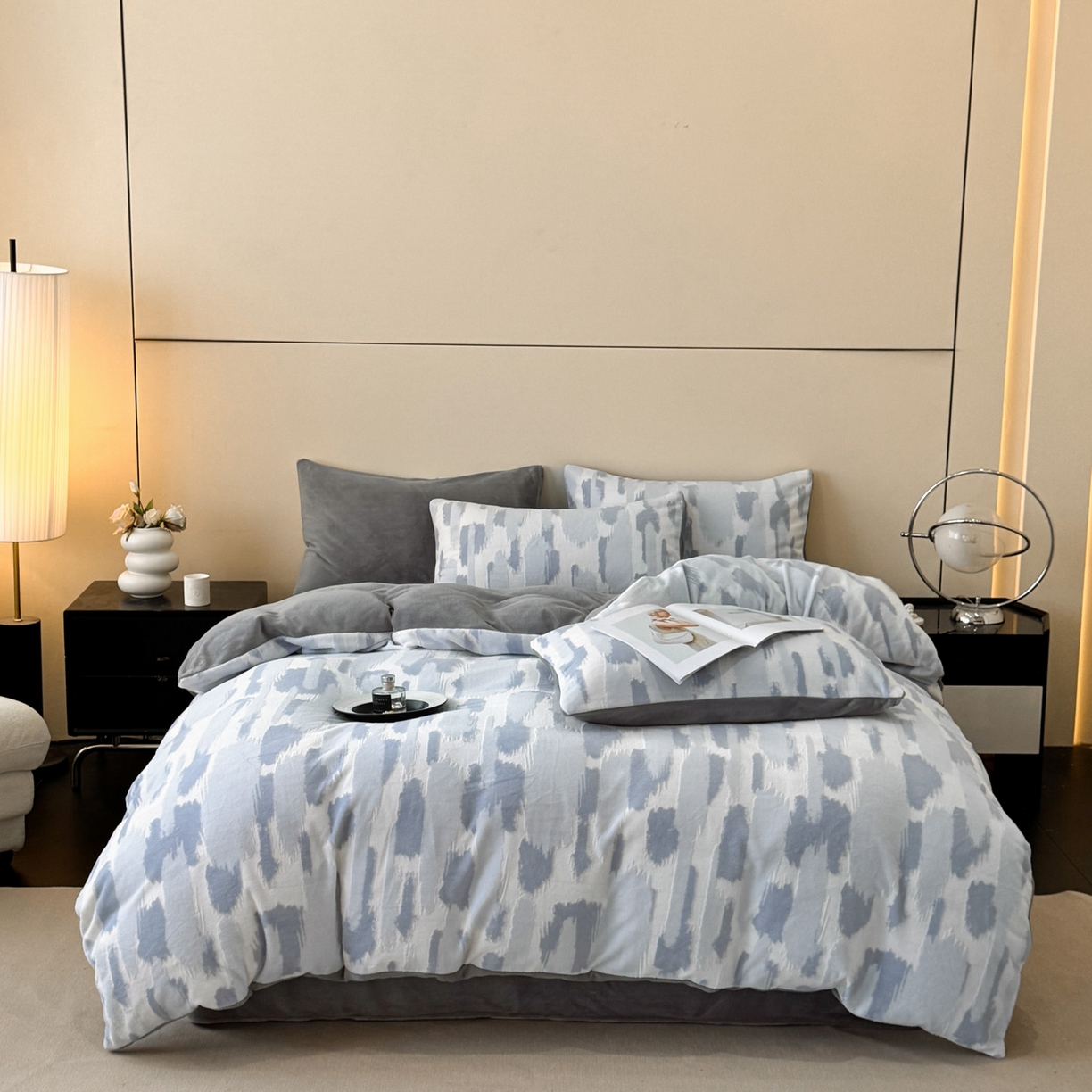 91家纺网 家纺一手货源 找家纺 （总）吾秀家居 2025新款立体雕花牛奶绒四件套- 柔美系列