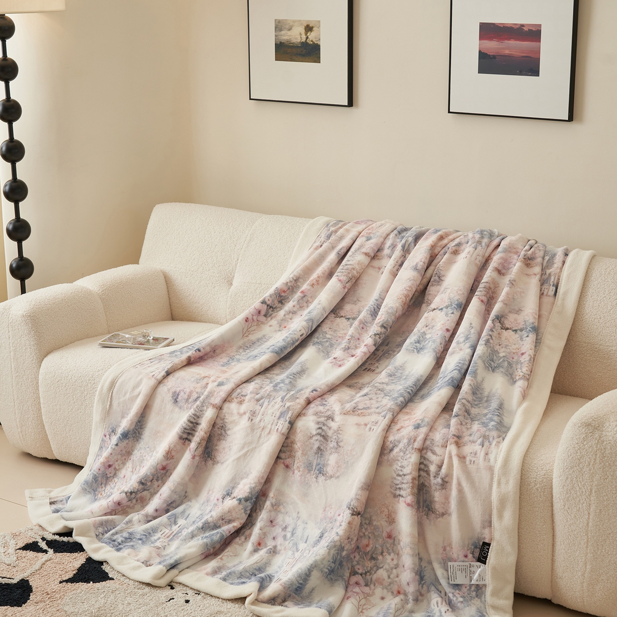 91家纺网 家纺一手货源 找家纺 寐绸家纺 2025新款牛奶绒数码印花毛毯 数码毛毯-通话世界