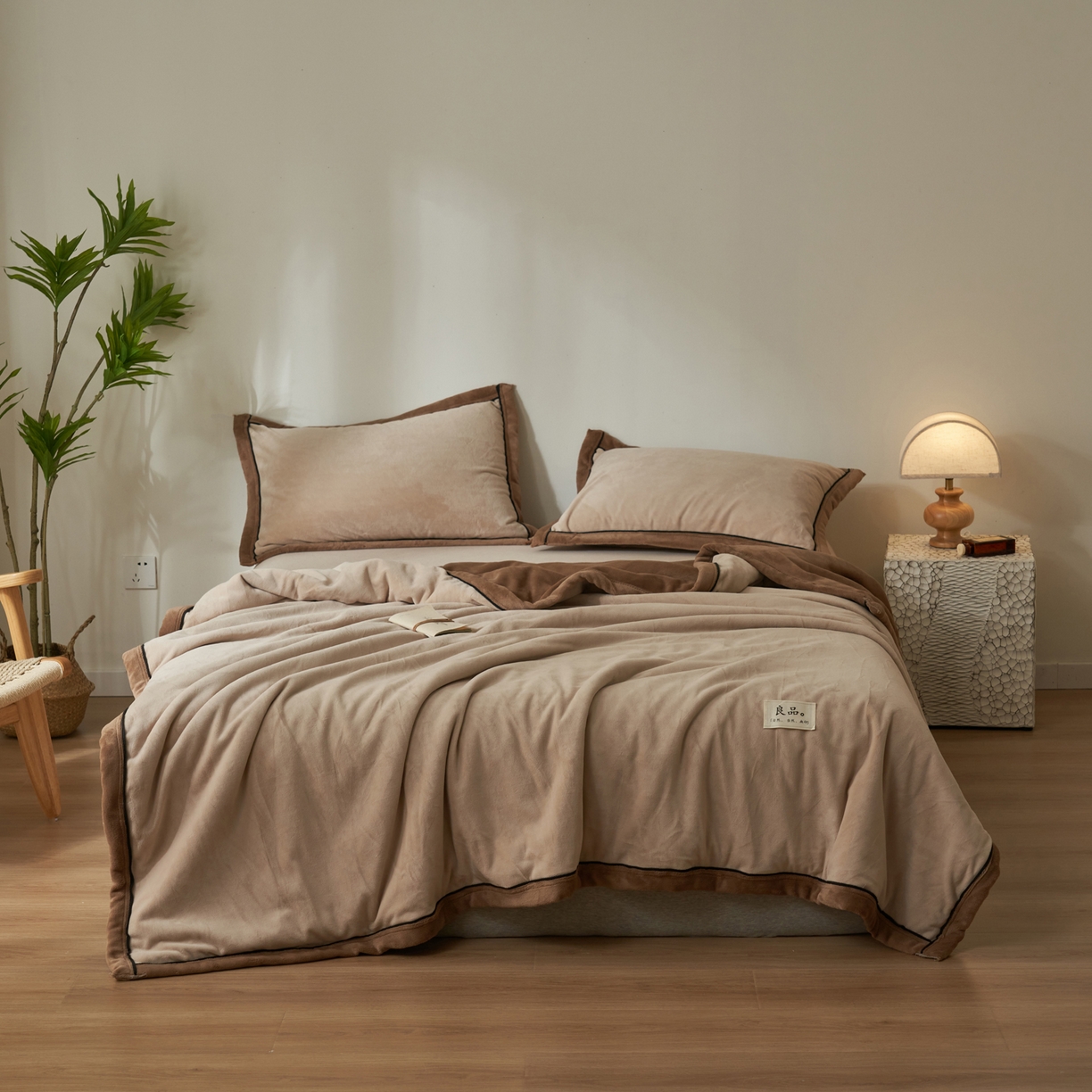 91家纺网 家纺一手货源 找家纺 （总）寐绸家纺 2025新款双面牛奶绒北欧风功能毛毯