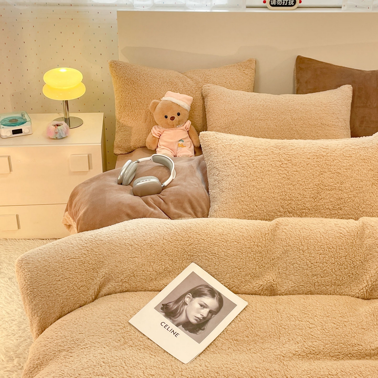 91家纺网 家纺一手货源 找家纺 （总）逸尚阁 2025新款羊羔绒牛奶绒双拼四件套