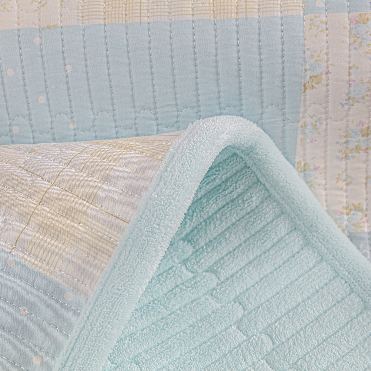 91家纺网 家纺一手货源 找家纺 （总）恒尚居 2025新款全棉牛奶绒床盖四季可用纯棉夹棉床单床褥垫三件套-秋冬款系列三