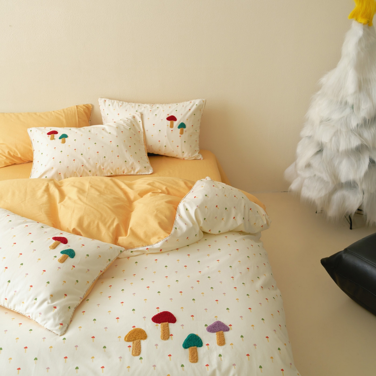 91家纺网 家纺一手货源 找家纺 （总）久典家居 2025新款全棉加厚磨毛数码印花毛巾绣四件套（买家秀找客服）