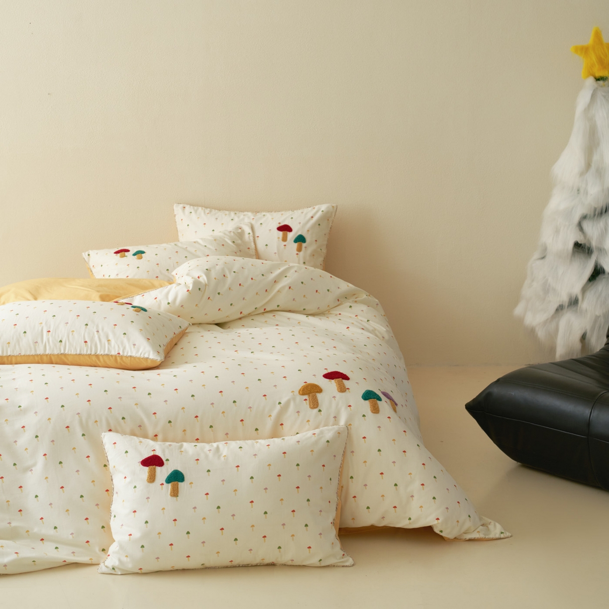 91家纺网 家纺一手货源 找家纺 （总）久典家居 2025新款全棉加厚磨毛数码印花毛巾绣四件套（买家秀找客服）