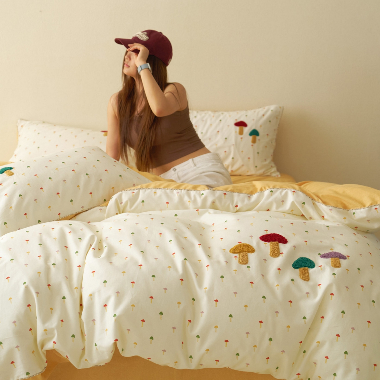 91家纺网 家纺一手货源 找家纺 （总）久典家居 2025新款全棉加厚磨毛数码印花毛巾绣四件套（买家秀找客服）