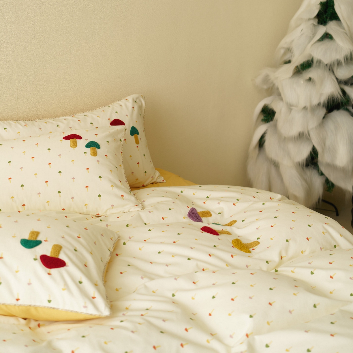 91家纺网 家纺一手货源 找家纺 （总）久典家居 2025新款全棉加厚磨毛数码印花毛巾绣四件套（买家秀找客服）