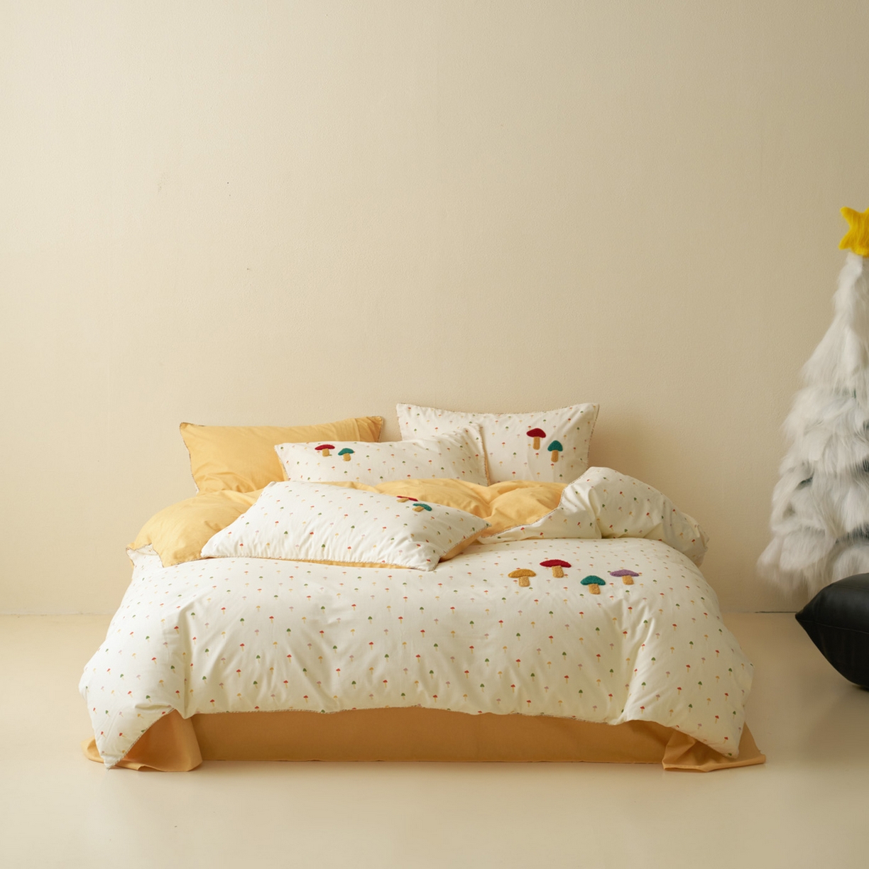 91家纺网 家纺一手货源 找家纺 （总）久典家居 2025新款全棉加厚磨毛数码印花毛巾绣四件套（买家秀找客服）