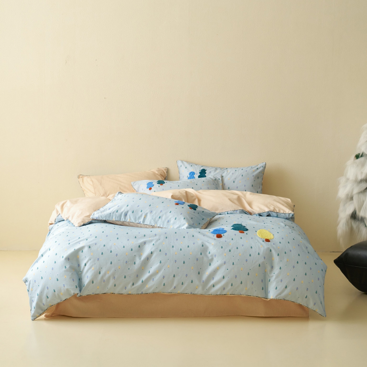 91家纺网 家纺一手货源 找家纺 （总）久典家居 2025新款全棉加厚磨毛数码印花毛巾绣四件套（买家秀找客服）