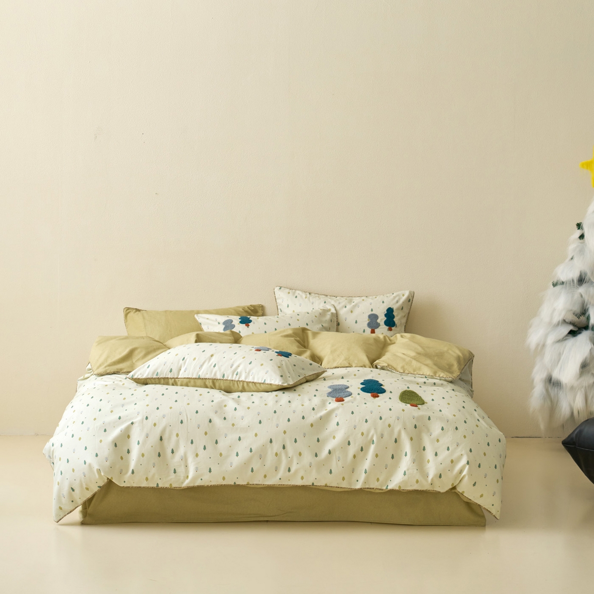 91家纺网 家纺一手货源 找家纺 （总）久典家居 2025新款全棉加厚磨毛数码印花毛巾绣四件套（买家秀找客服）