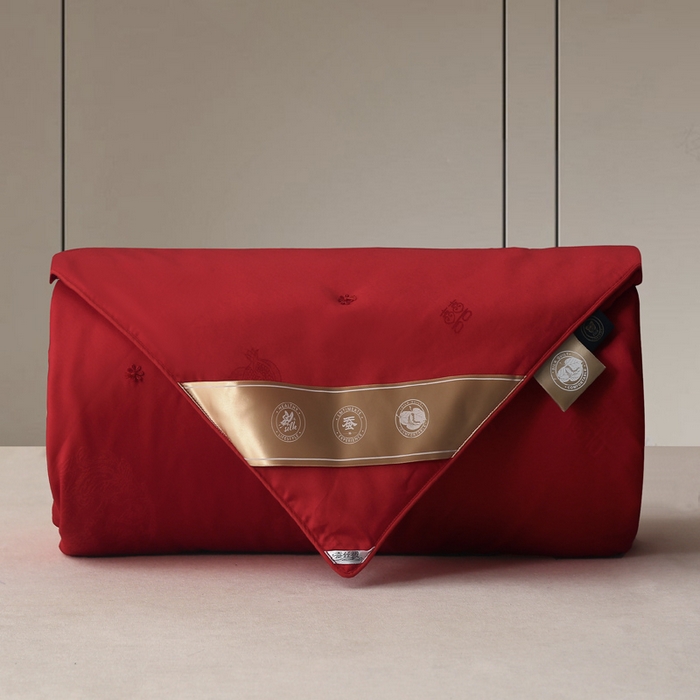 91家纺网 家纺一手货源 找家纺 （总）越宏顺 2025新款龙凤款100%桑.纯棉手工.被保真