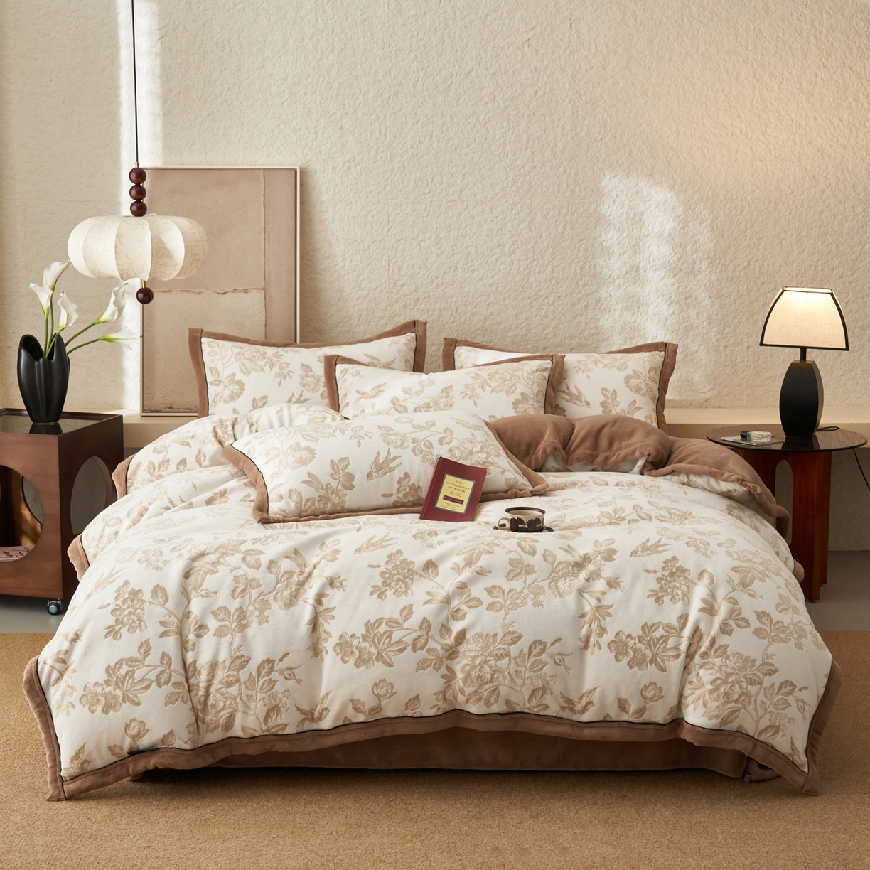 91家纺网 家纺一手货源 找家纺 寐绸家纺 2025新款牛奶绒染色雕花单被套 雕花被套-玛雅