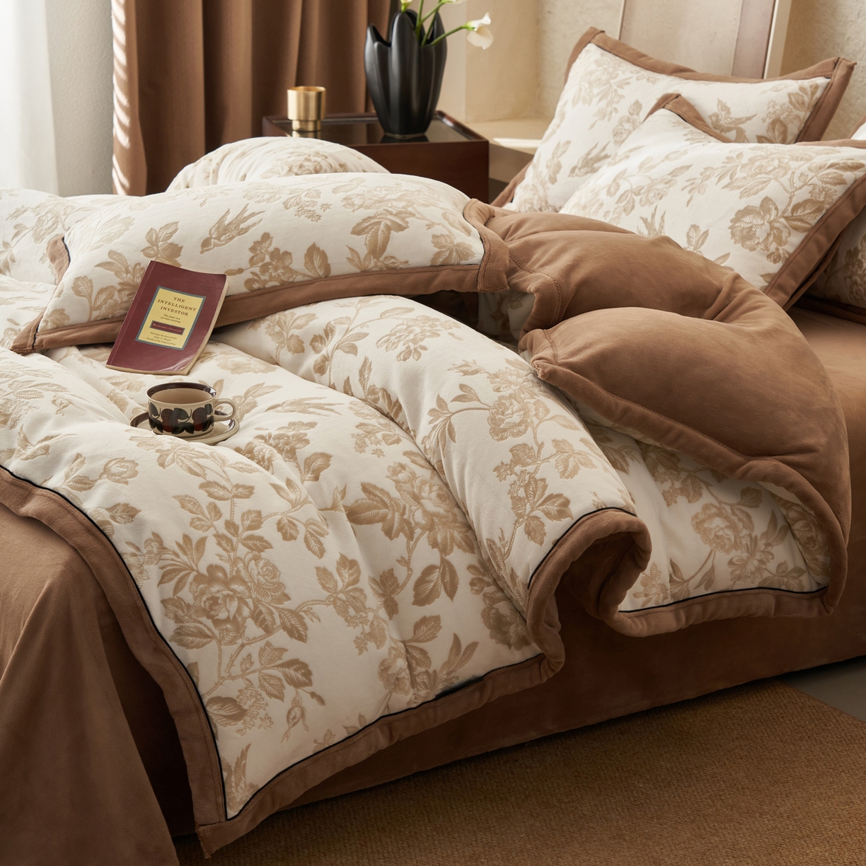 91家纺网 家纺一手货源 找家纺 寐绸家纺 2025新款牛奶绒染色雕花单被套 雕花被套-玛雅