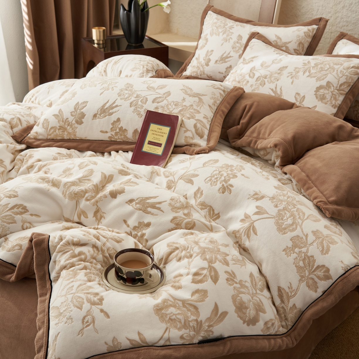 91家纺网 家纺一手货源 找家纺 寐绸家纺 2025新款牛奶绒染色雕花单被套 雕花被套-玛雅