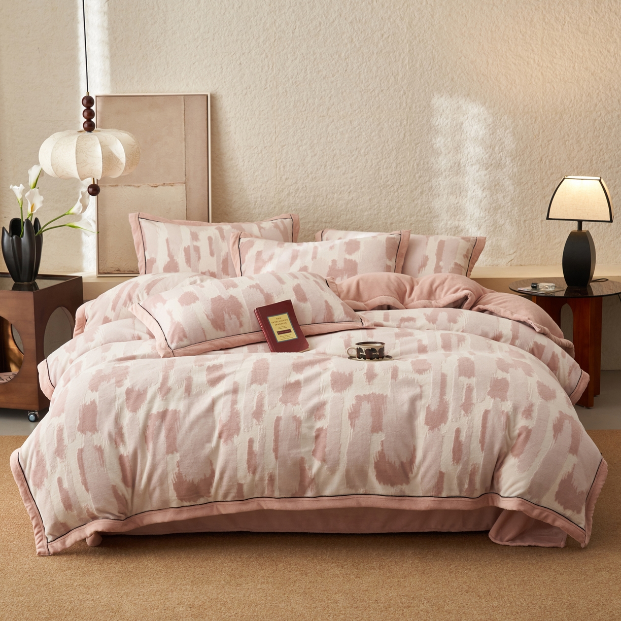 91家纺网 家纺一手货源 找家纺 寐绸家纺 2025新款牛奶绒染色雕花单被套 雕花被套-云中行