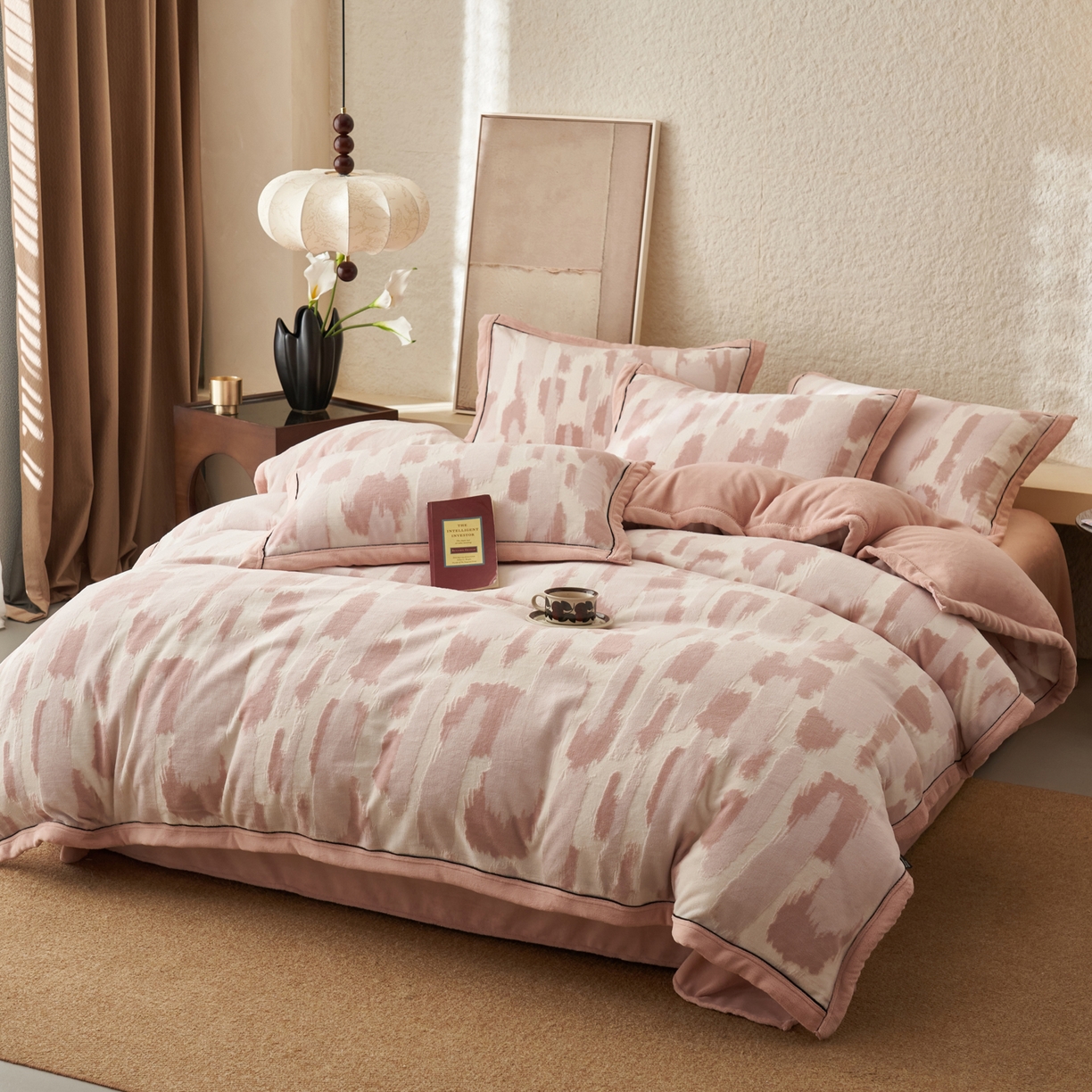 91家纺网 家纺一手货源 找家纺 寐绸家纺 2025新款牛奶绒染色雕花单被套 雕花被套-云中行