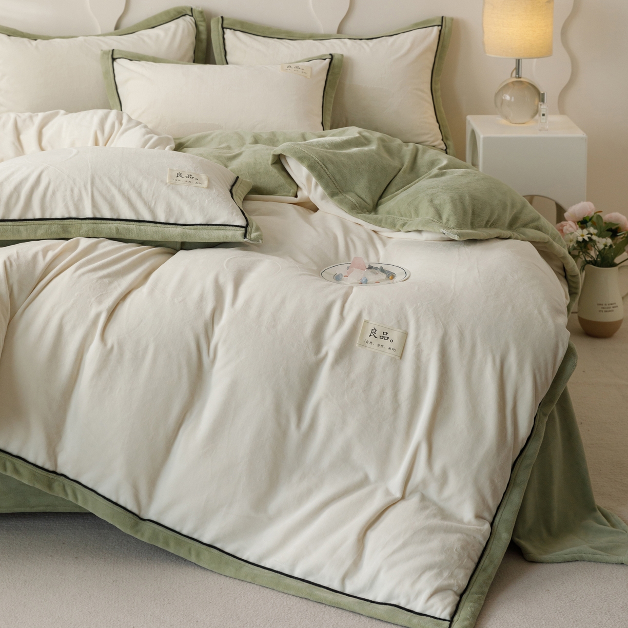 91家纺网 家纺一手货源 找家纺 （总）寐绸家纺 2025新款牛奶绒双拼单被套