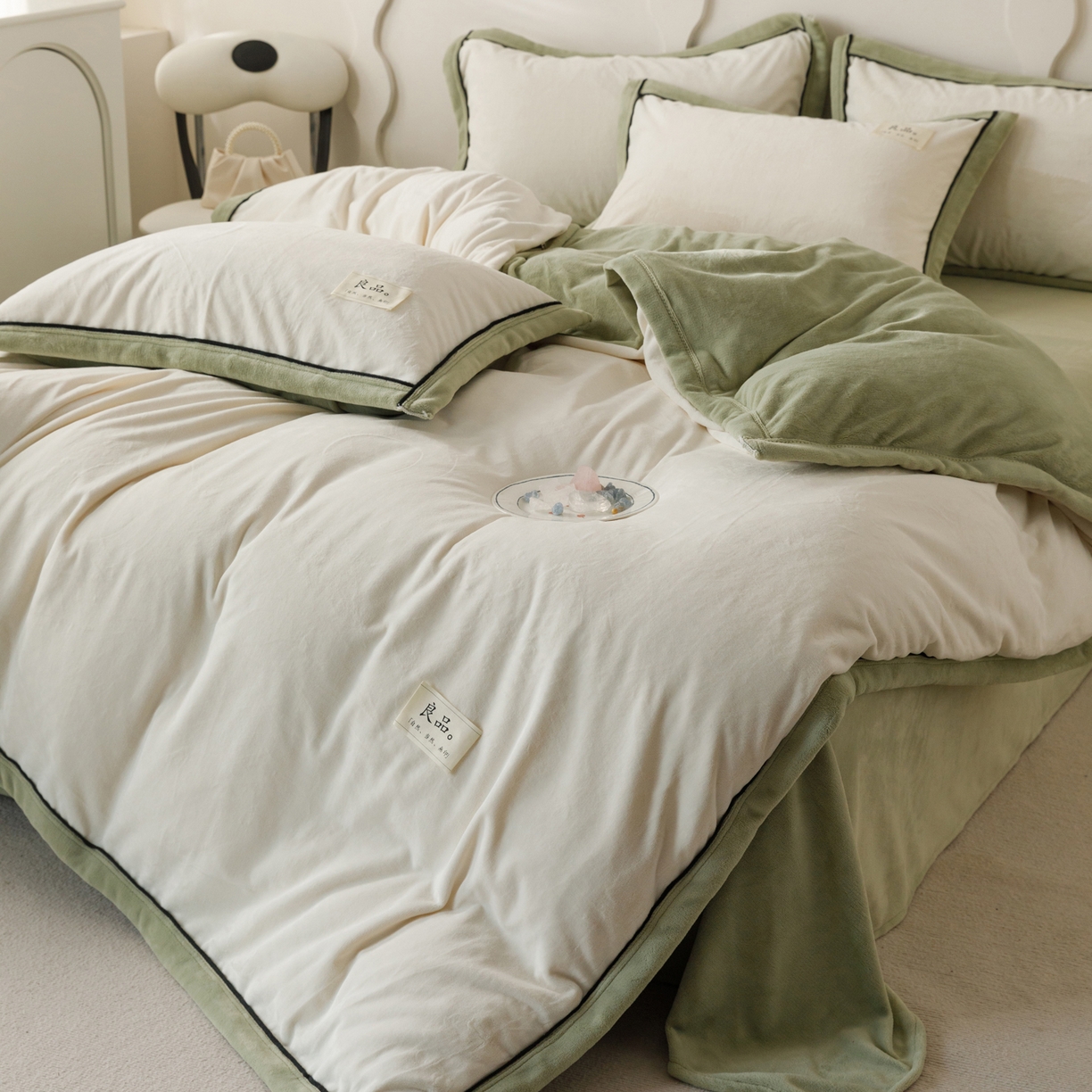 91家纺网 家纺一手货源 找家纺 （总）寐绸家纺 2025新款牛奶绒双拼单被套