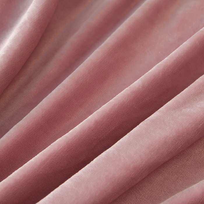 91家纺网 家纺一手货源 找家纺 妮恒美家纺 2025新款斜纹边贴标牛奶绒四件套 斜纹边-豆沙＋浅灰