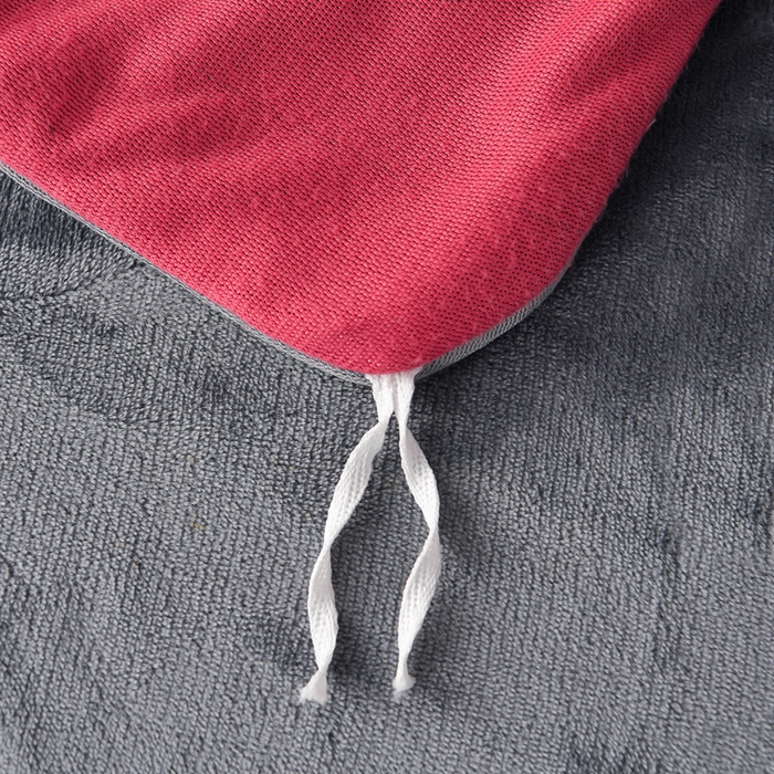 91家纺网 家纺一手货源 找家纺 妮恒美家纺 2025新款斜纹边贴标牛奶绒四件套 斜纹边-火山红＋深灰