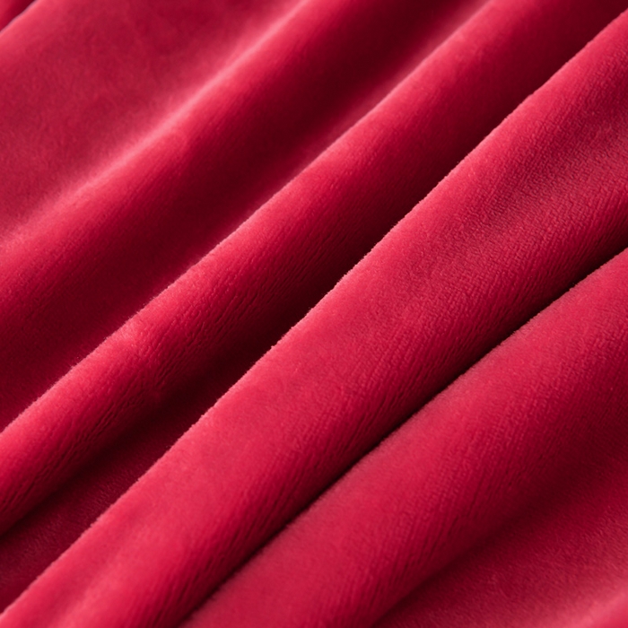 91家纺网 家纺一手货源 找家纺 妮恒美家纺 2025新款斜纹边贴标牛奶绒四件套 斜纹边-火山红＋深灰