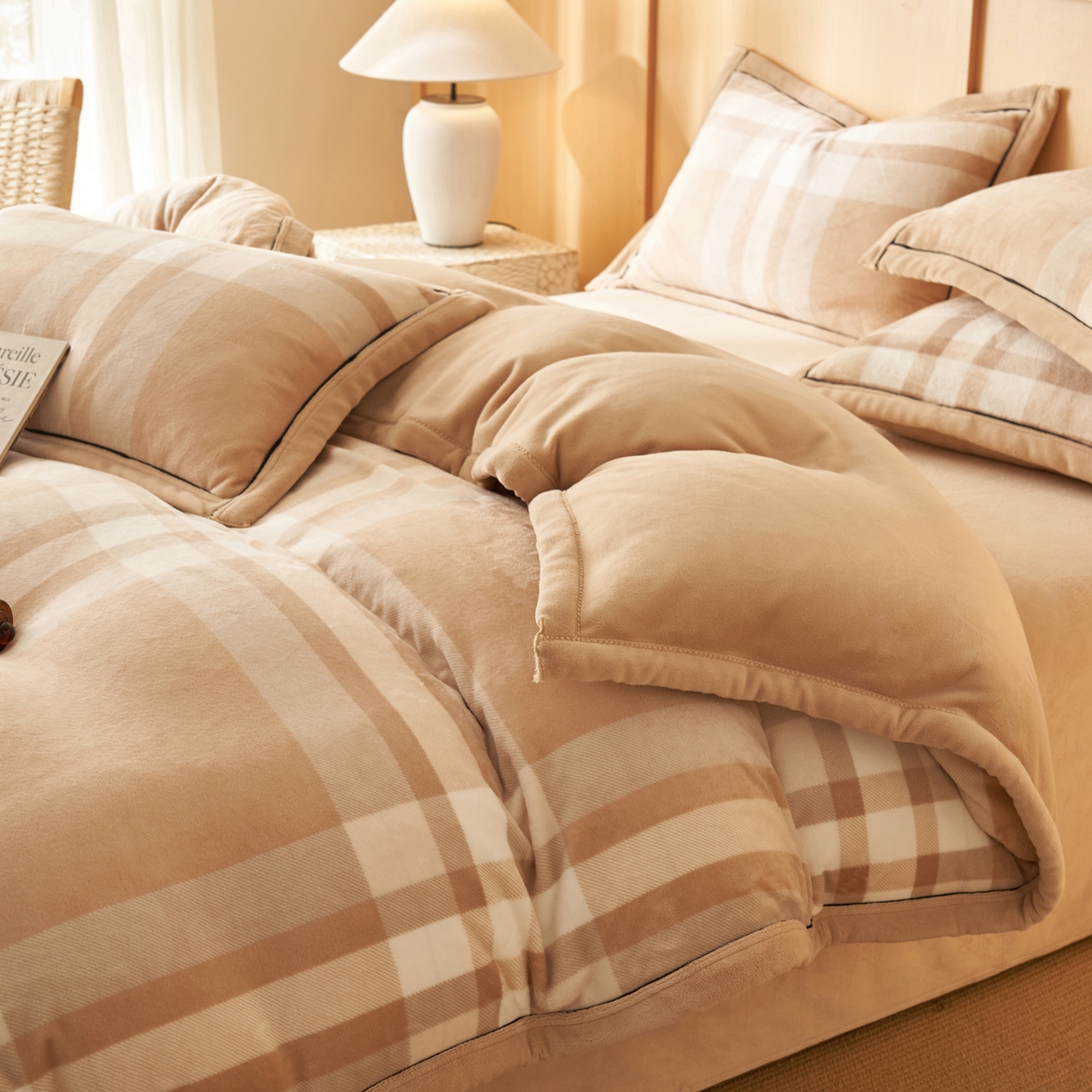 91家纺网 家纺一手货源 找家纺 （总）寐绸家纺 2025新款牛奶绒无印风单被套