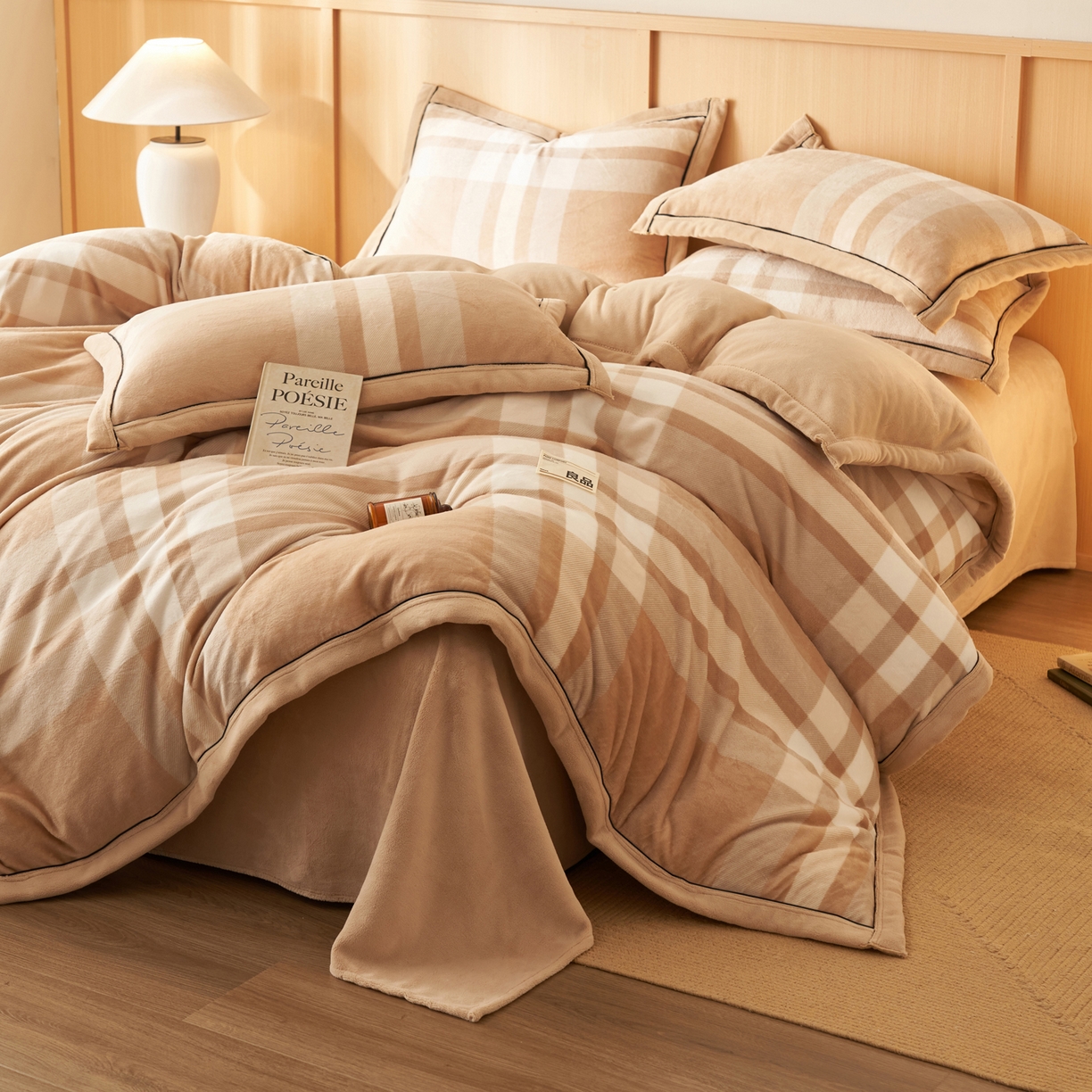 91家纺网 家纺一手货源 找家纺 （总）寐绸家纺 2025新款牛奶绒无印风单被套