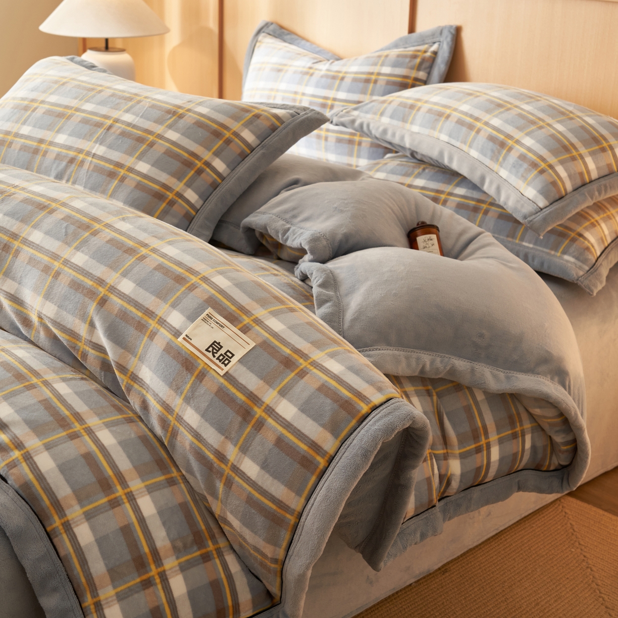 寐绸家纺 2025新款牛奶绒无印风单被套 无印风被套-莫妮卡