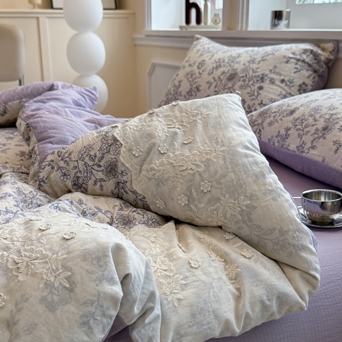 91家纺网 家纺一手货源 找家纺 尊妙被业 2025新款原麻色织全棉花边冬被被子被芯