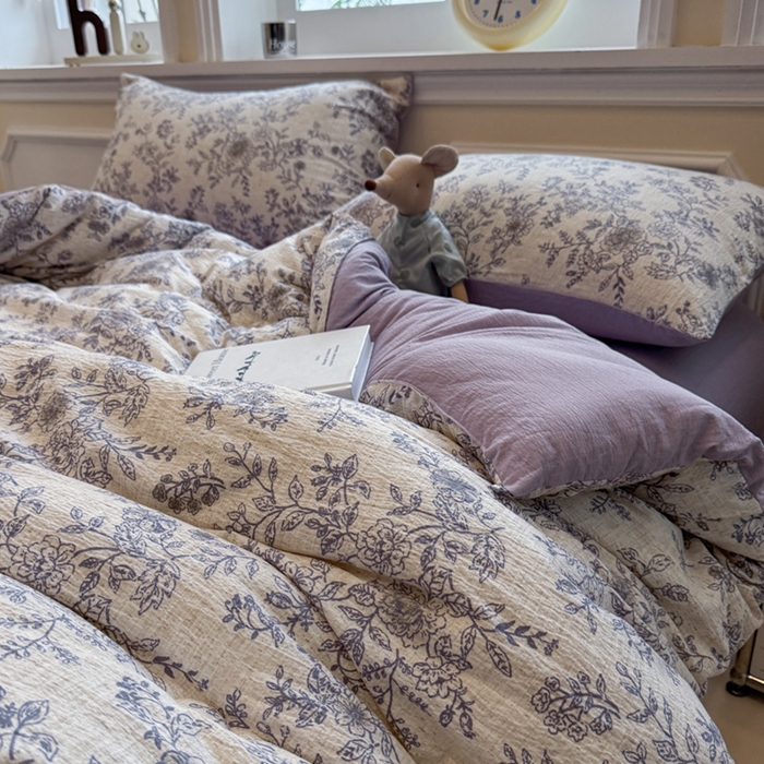 91家纺网 家纺一手货源 找家纺 尊妙被业 2025新款原麻色织全棉花边冬被被子被芯