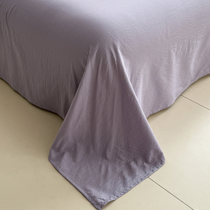 91家纺网 家纺一手货源 找家纺 尊妙被业 2025新款原麻色织全棉花边冬被被子被芯