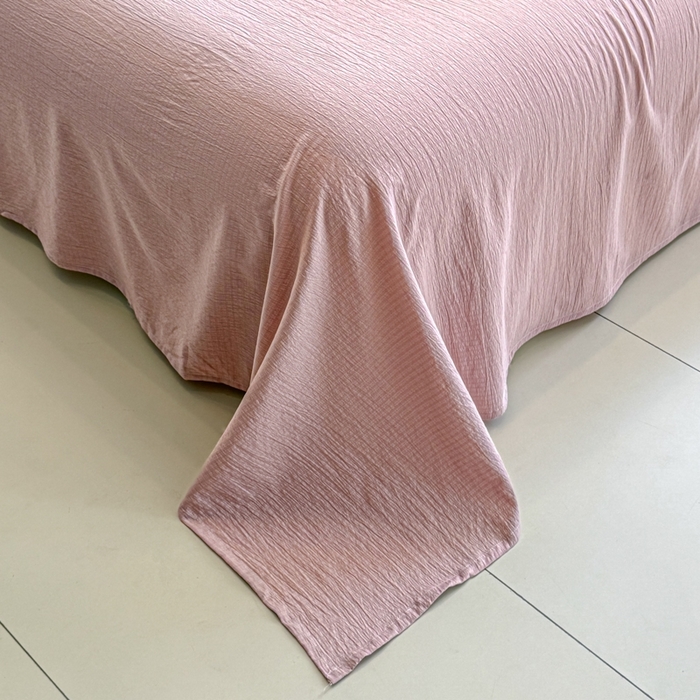 91家纺网 家纺一手货源 找家纺 尊妙被业 2025新款原麻色织全棉花边冬被被子被芯 知音咖