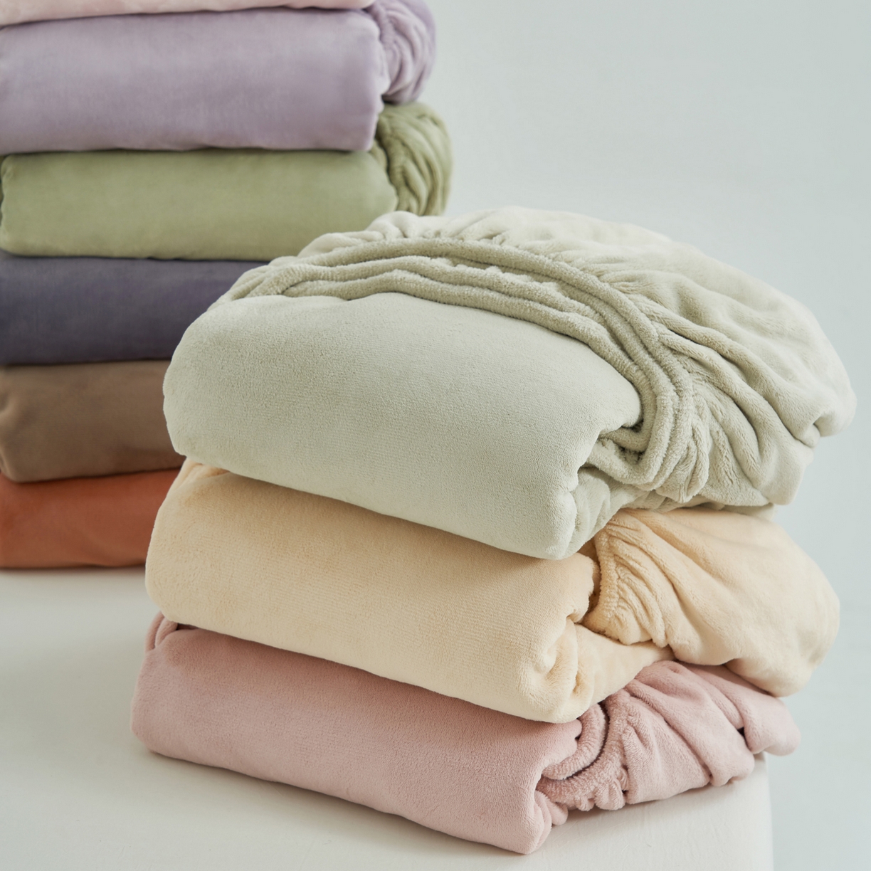 91家纺网 家纺一手货源 找家纺 （总）寐绸家纺 2025新款牛奶绒纯色暖绒床笠