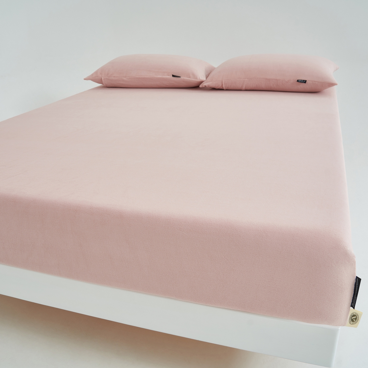 91家纺网 家纺一手货源 找家纺 寐绸家纺 2025新款牛奶绒纯色暖绒床笠 暖绒床笠-豆沙