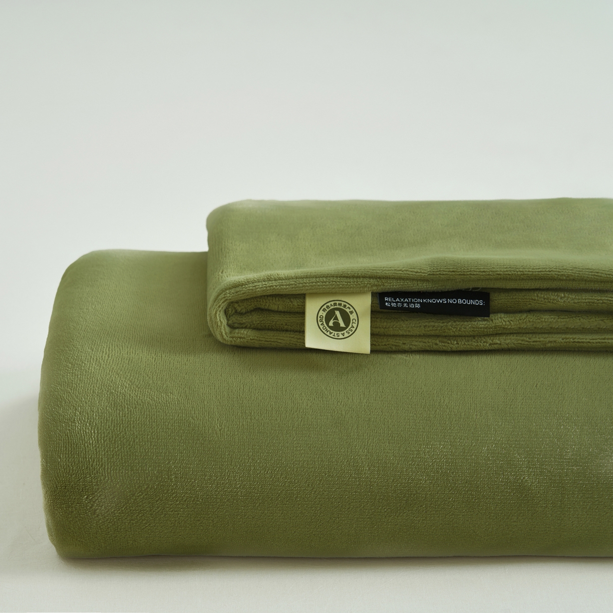 寐绸家纺 2025新款牛奶绒纯色暖绒床笠 暖绒床笠-橄榄绿