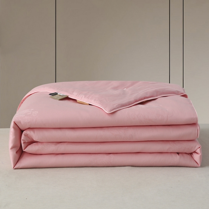 91家纺网 家纺一手货源 找家纺 越宏顺 2025新款龙凤款100%桑蚕丝纯棉手工蚕丝被保真 丁香玉