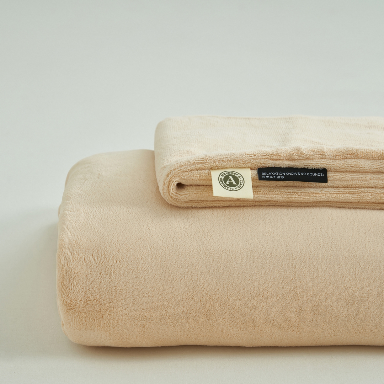 寐绸家纺 2025新款牛奶绒纯色暖绒床笠 暖绒床笠-米金