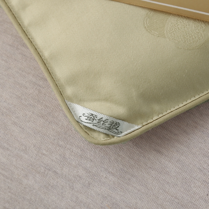 91家纺网 家纺一手货源 找家纺 越宏顺 2025新款龙凤款100%桑蚕丝纯棉手工蚕丝被保真 香槟金