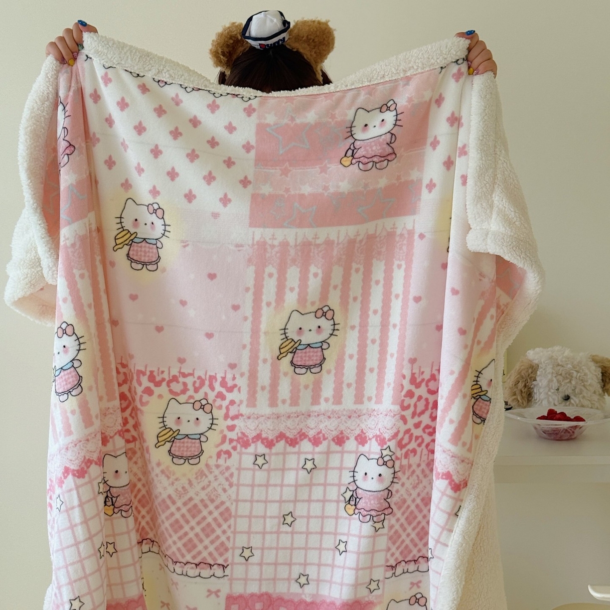 91家纺网 家纺一手货源 找家纺 顾里家纺 2025新款ins韩系少女牛奶羊羔绒盖毯毛毯 喵友派对