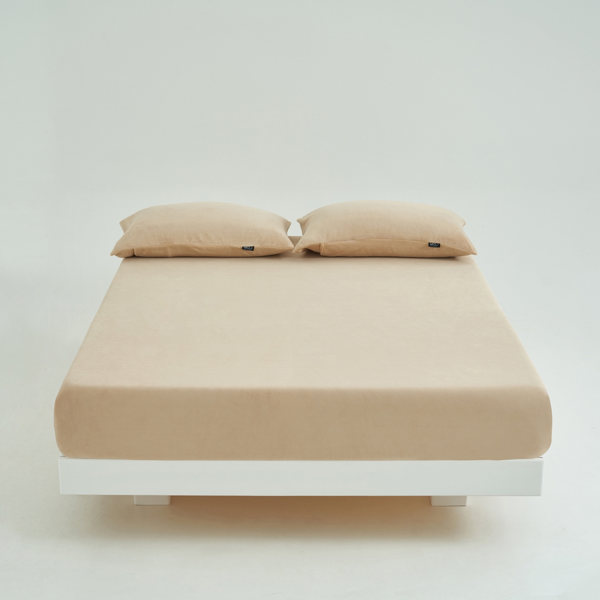 91家纺网 家纺一手货源 找家纺 寐绸家纺 2025新款牛奶绒纯色暖绒床笠 暖绒床笠-驼色