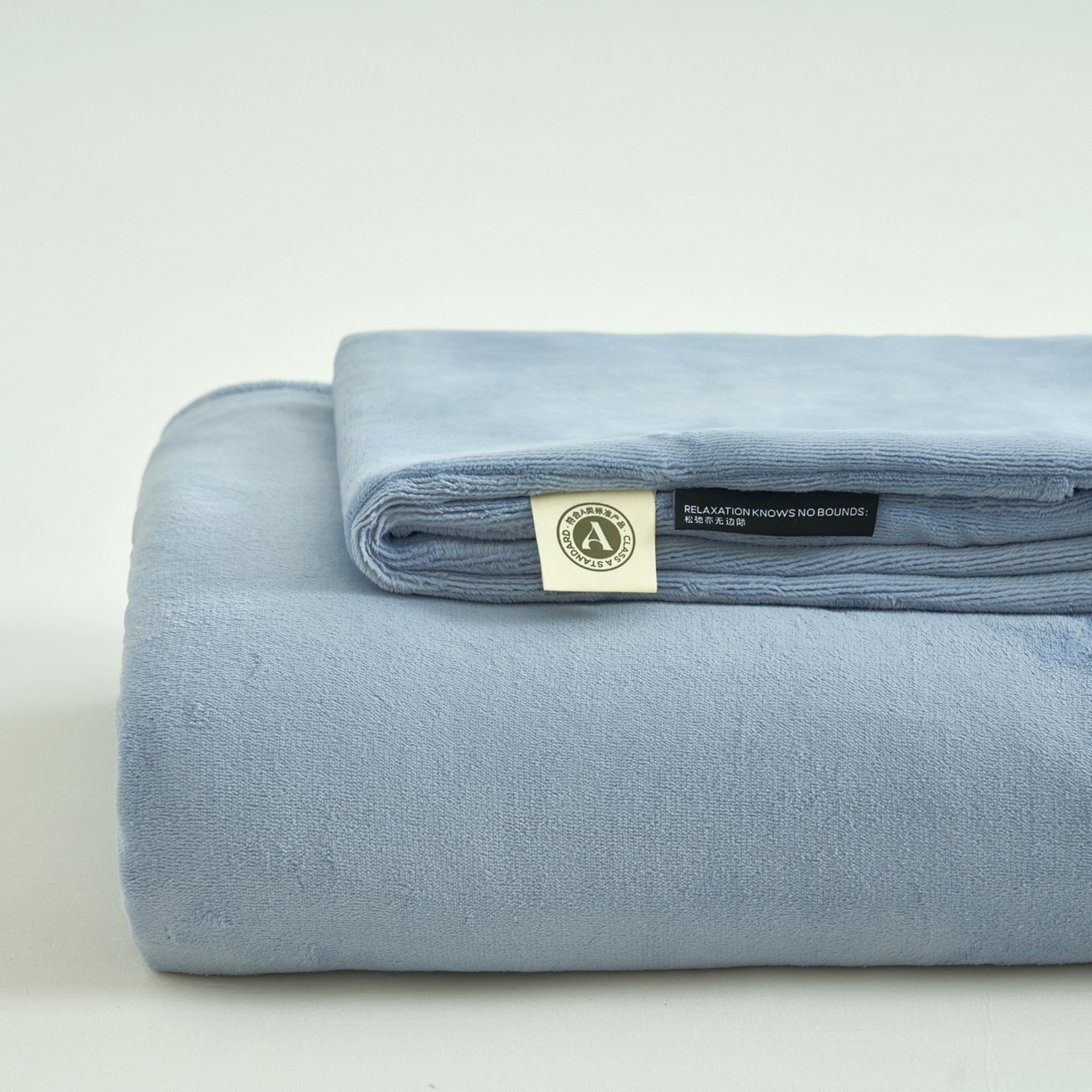 寐绸家纺 2025新款牛奶绒纯色暖绒床笠 暖绒床笠-雾蓝